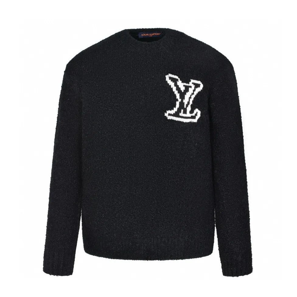 🅿️500 1v 23FW mirror logo intarsia sweater (pure black) originally purchased for 10,900, new color in 23 years, custom-woven and dyed sheep wool 55%, yak hair 21% nylon 20% Spandex 4% wool loop yarn, pure black loop yarn has high ductility and good elasticity. It is different from the non-elastic version on the market. The special washing process is very soft and skin-friendly. It is a 3-needle knitting process. The thickness of each stitch of the intarsia on the clothes logo is consistent with the original. The back logo is a mirror intarsia. The upper body is skin-friendly and versatile. Wear it in front of others. It is an autumn and winter item with strength. Size:S-M-L